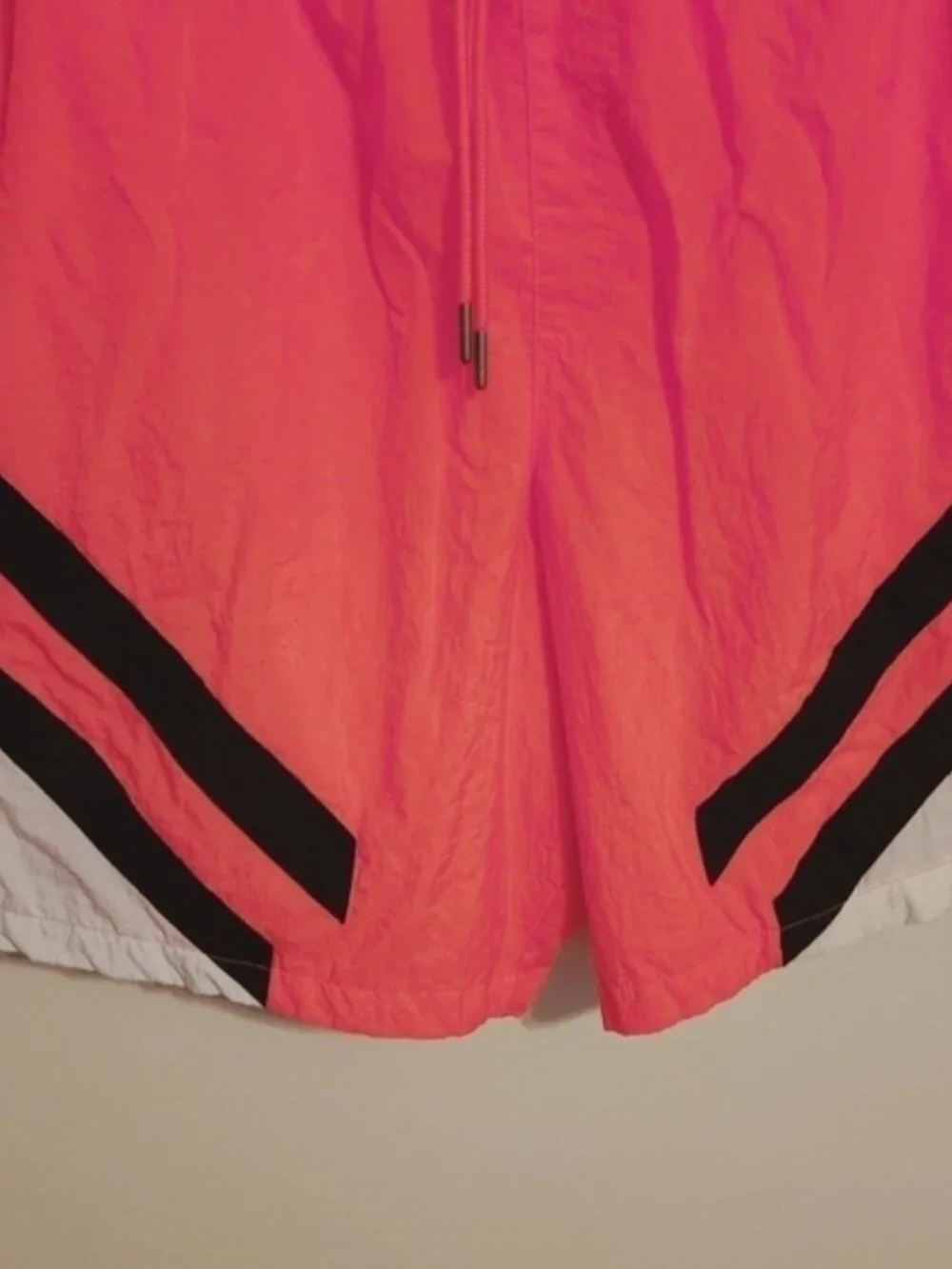 Air Jordan | Men's Retro Pink and Black Colorblock Legacy Swim Shorts (Size 3XL)